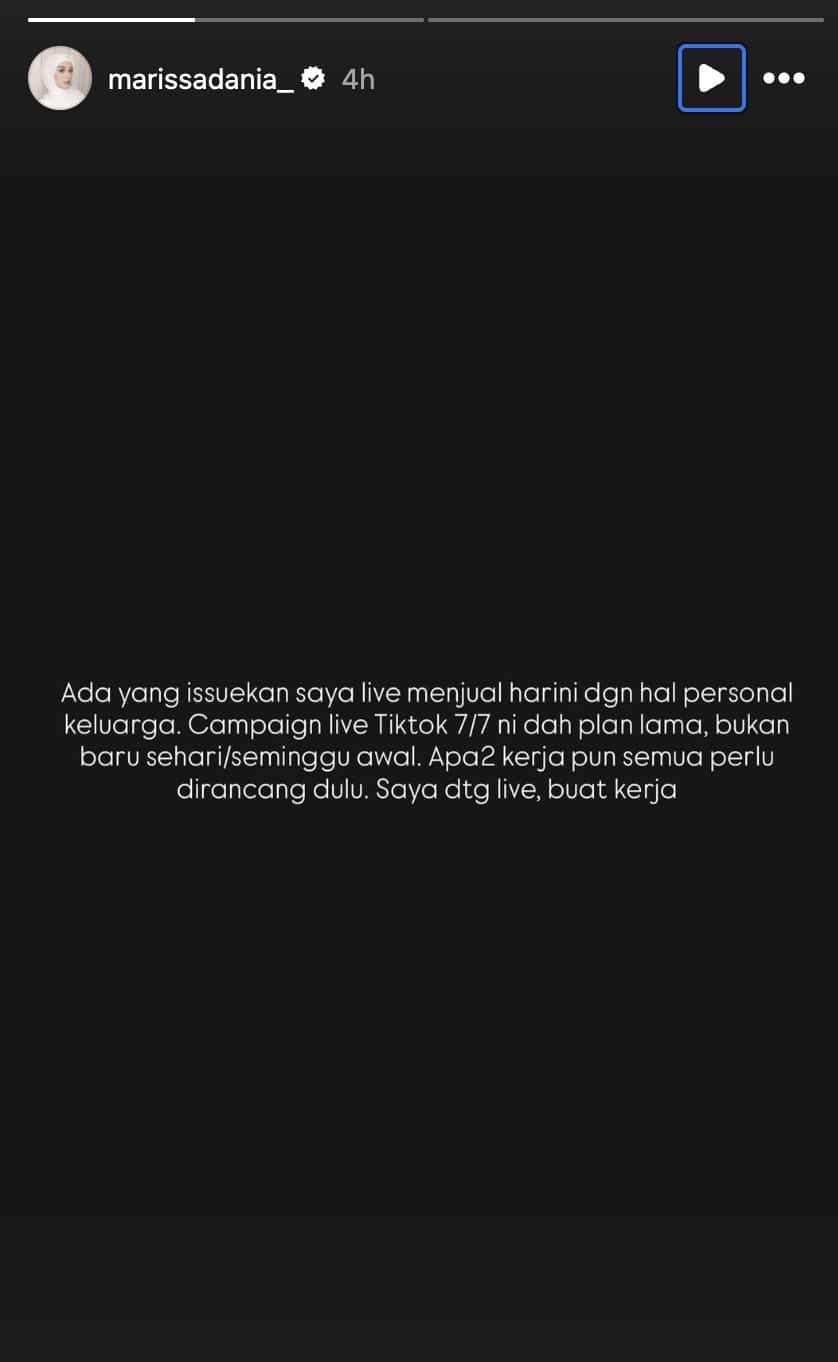 | marissa dania jawab isu buat live di akaun memey suhaiza tak support ibu kandung | oh Media marissa dania