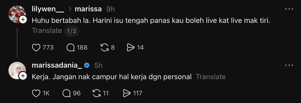 | marissa dania jawab isu buat live di akaun memey suhaiza tak support ibu kandung | oh Media marissa dania