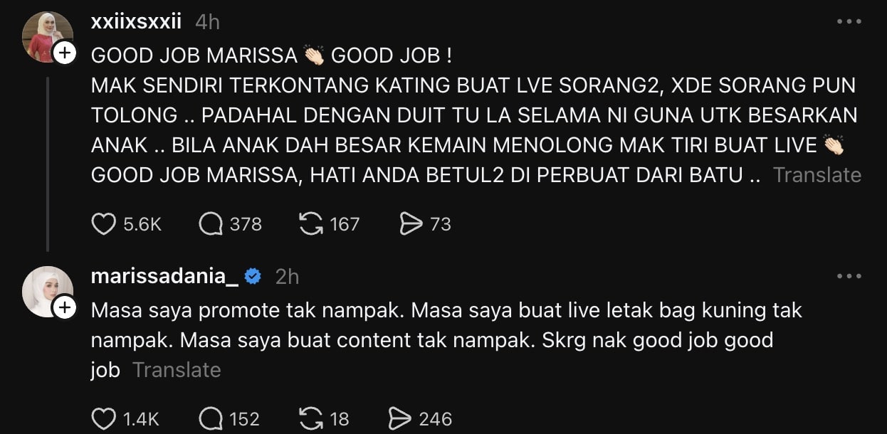 | marissa dania jawab isu buat live di akaun memey suhaiza tak support ibu kandung | oh Media marissa dania