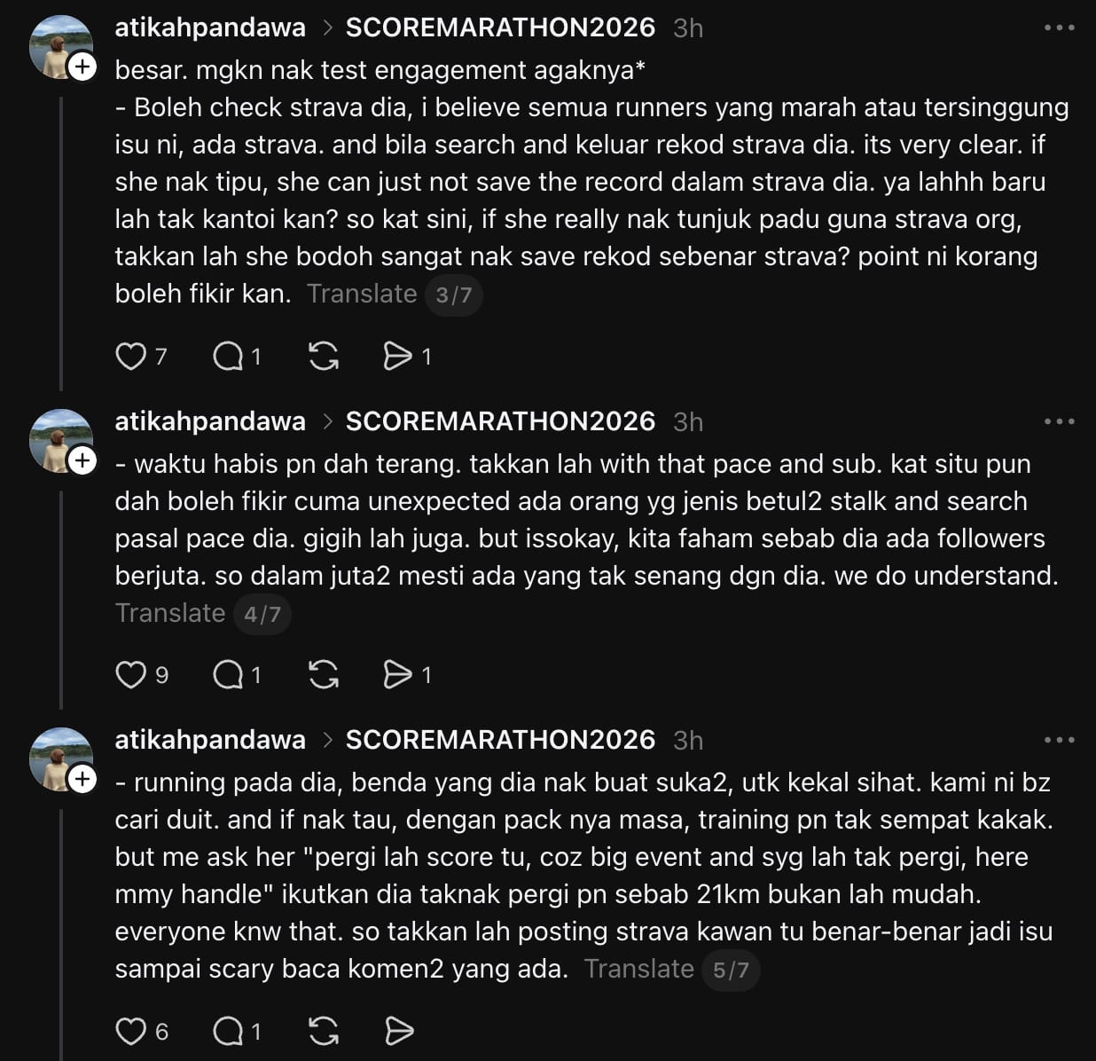 | tak perlu malu dik influencer terkenal kantoi edit rekod marathon pace 11 jadi pace 6 | oh Media mia azhar