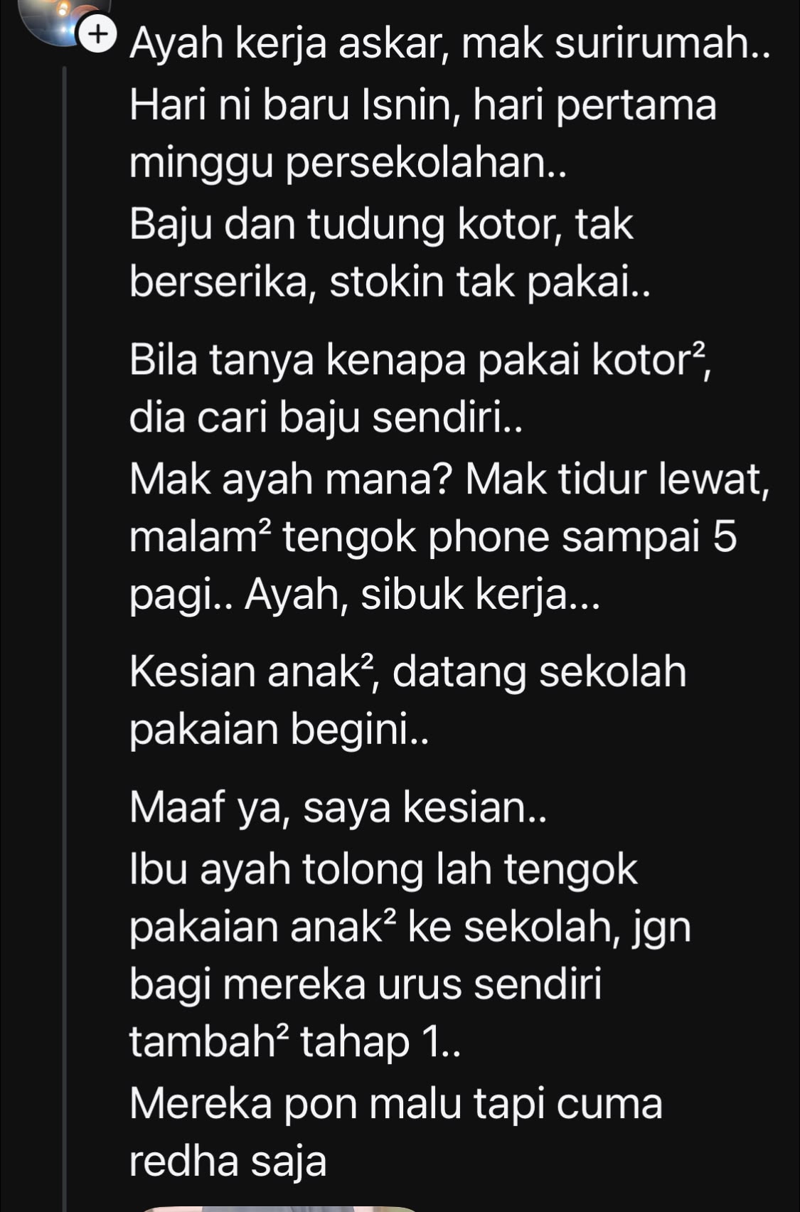 | baju kotor tak seterika mak didakwa sibuk tengok telefon sampai subuh anak sekolah terabai | oh Media murid