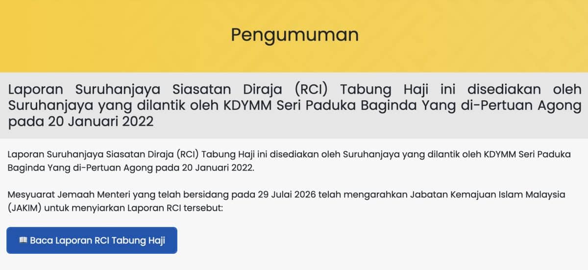 | ada orang cabar kalau berani pmx jelaskan sebab laporan rci tabung haji baru didedahkan | oh Media