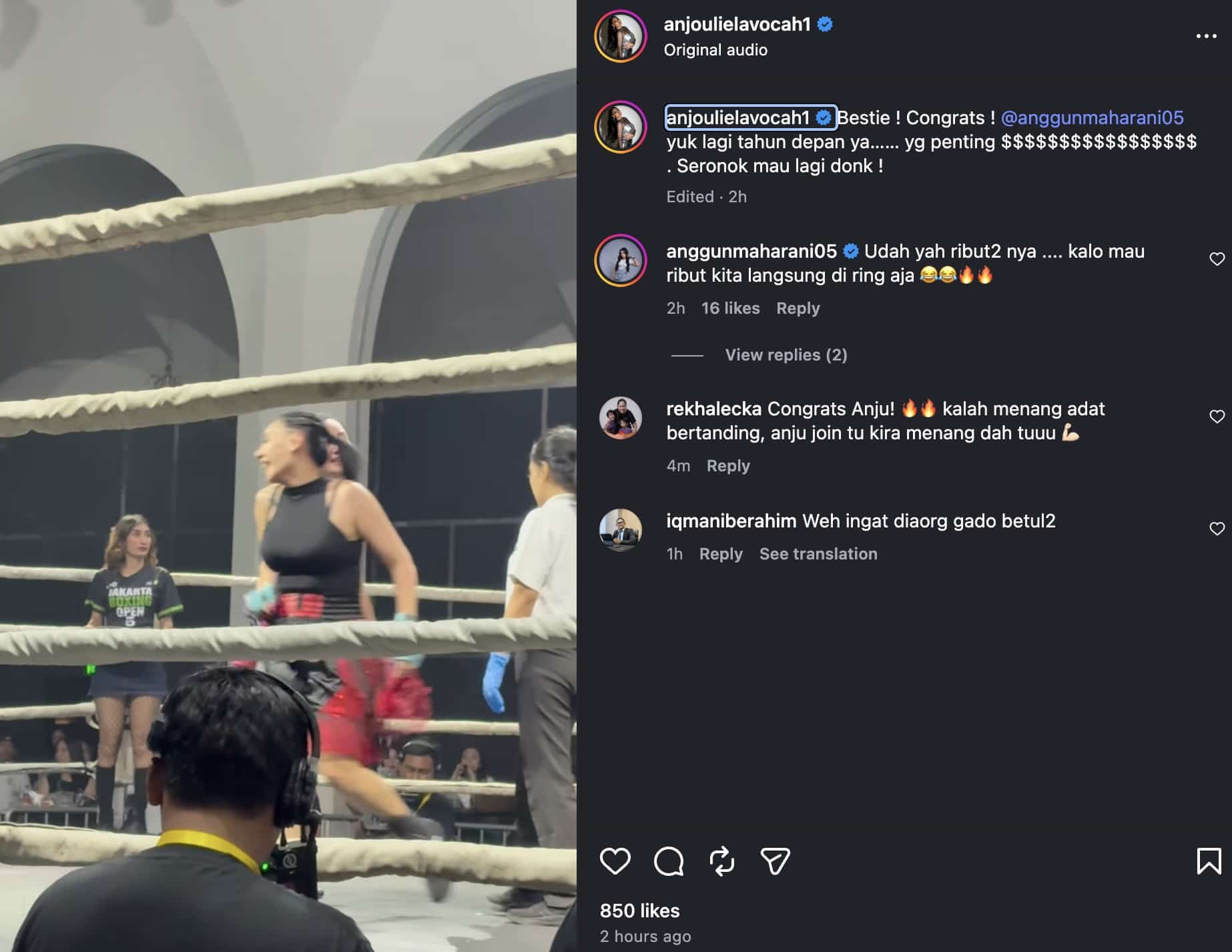 | baddie More like badut ammar alfian sindir zarina anjoulie selepas tewas dalam perlawanan tinju | oh Media zarina anjoulie