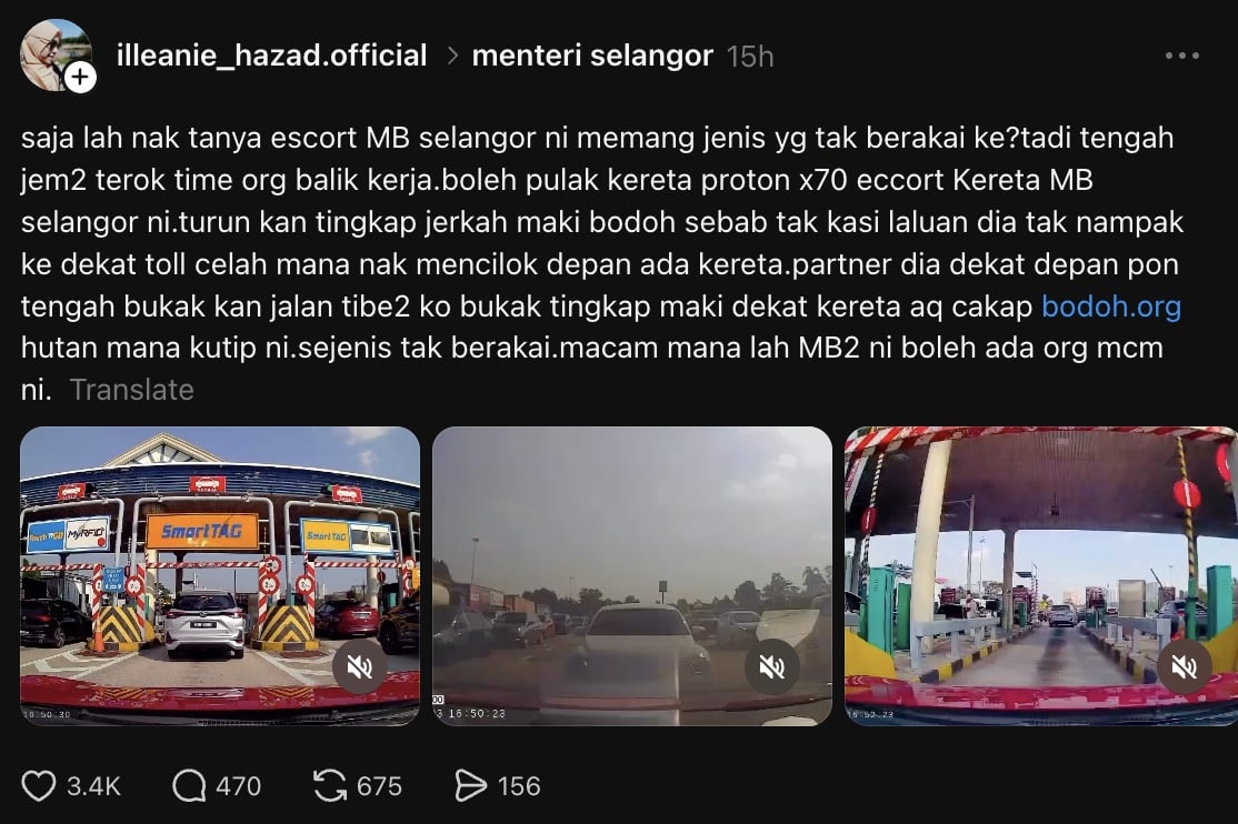 | sekali lagi saya mohon maaf mb selangor tampil minta maaf isu escort didakwa tengking pengguna jalan | oh Media mb selangor
