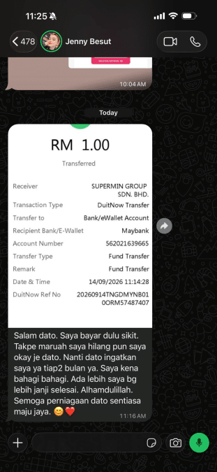 | jenny besut mula bayar hutang rm160000 rm1 jadi bayaran pertama | oh Artis oh Media | oh Media