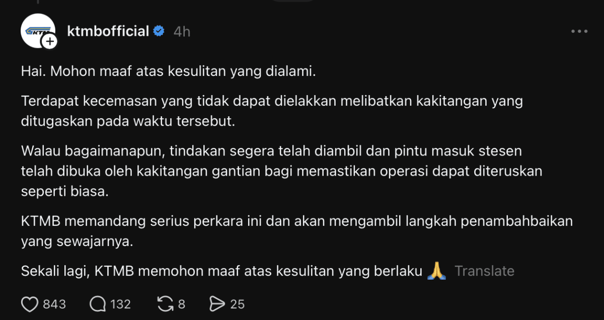 | ktmb mohon maaf penumpang terpaksa panjat pagar stesen anak bukit | oh Tidak oh Media | oh Media