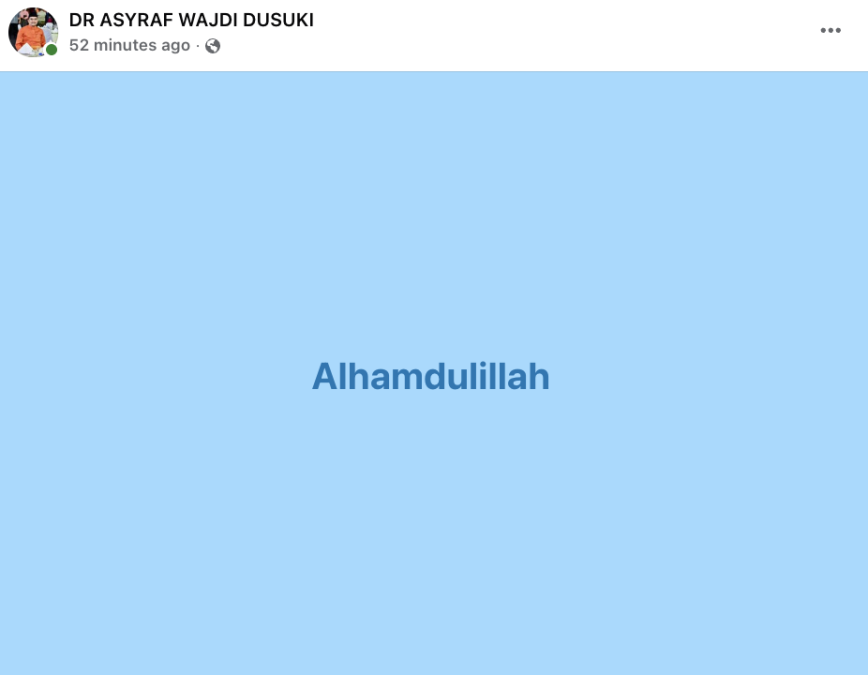 53379 | asyraf wajdi tulis alhamdulillah mesyuarat pengampunan najib jadi tumpuan | oh Negara oh Media | oh Media 53379