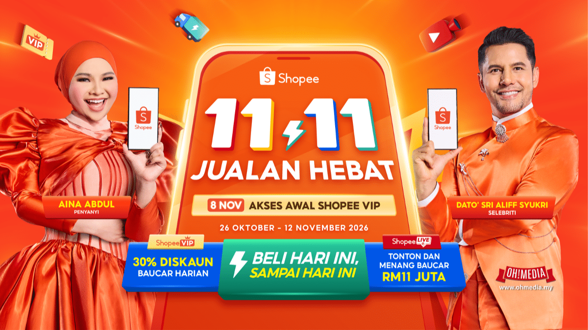 Tawaran Shopee 11.11 Paling Jimat! Siap Boleh Tebus Baucar Bernilai Sehingga RM11 Juta! | Oh! Media Tawaran Shopee 11.11 Paling Jimat! Siap Boleh Tebus Baucar Bernilai Sehingga RM11 Juta! | Oh! Media