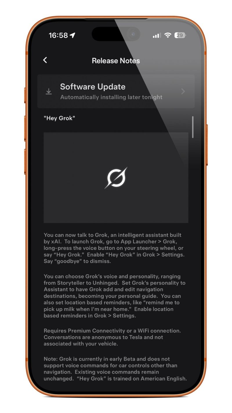 Image for the Tweet beginning: Grok dah available untuk Tesla